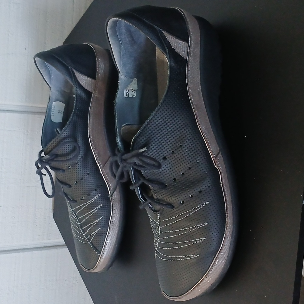 Naot Kumara Black Lace Up Leather Casual Sneaker Shoe Size 8 (39) - Picture 5 of 10